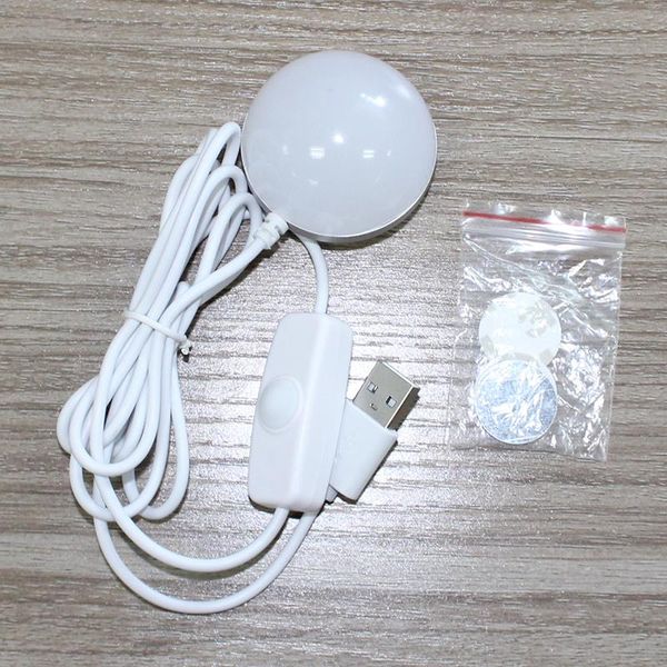 

1pcs portable usb powered led night light desk book reading ceiling lamp for camping emergency bulb torch with switch on / off flashlights t