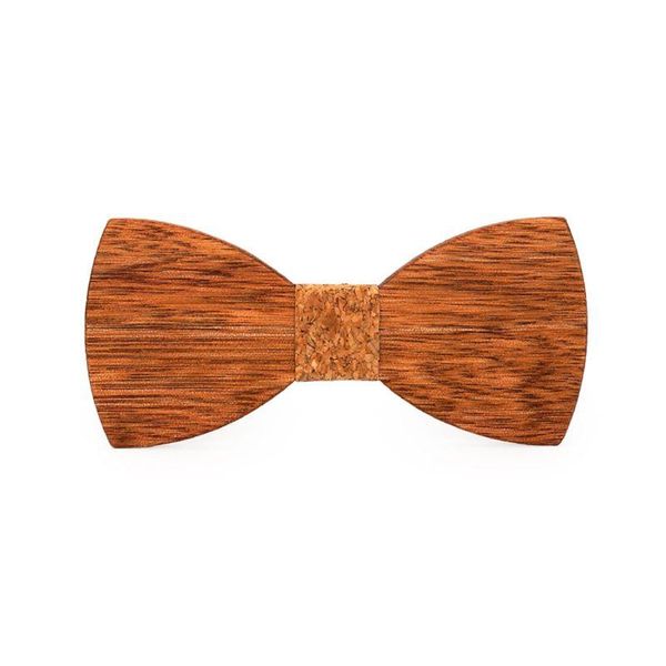 

bow ties 193d men wooden classic business butterfly solid wood tie, Black;gray