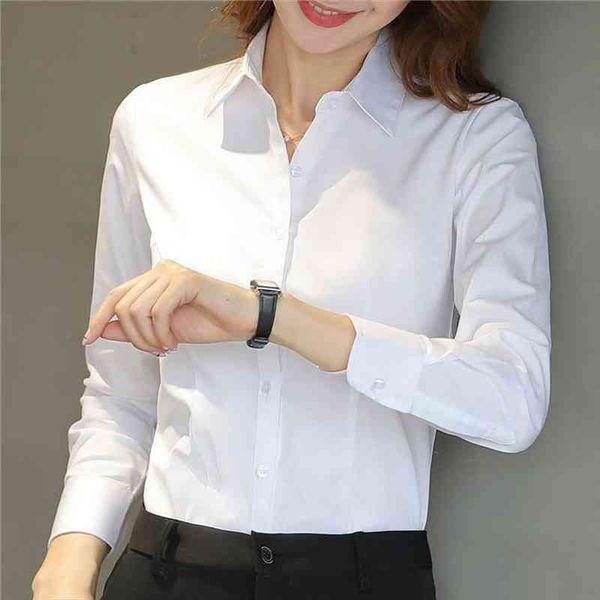 

white shirt womens long-sleeved shirt large size women blusas ropa de mujer