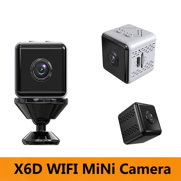 Top Selling 1080P X6D mini fotocamera mini wireless monitor DV Camcorder Videocamera portatile Sorveglianza Webcam Telecomando per auto interni all'aperto per casa Cassaforte
