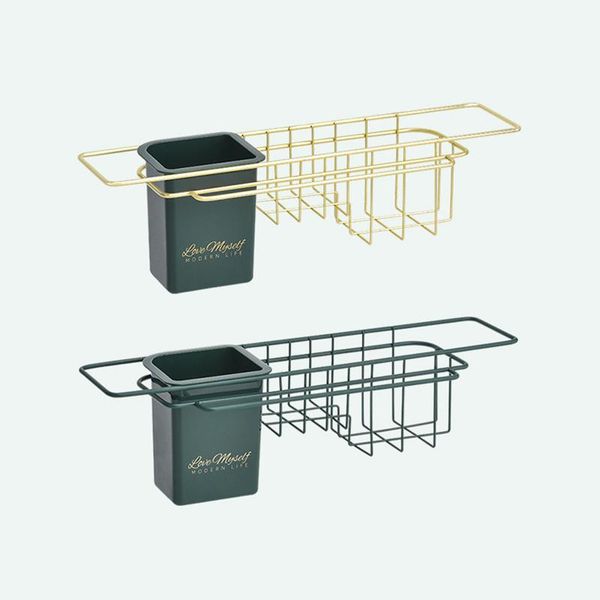 

convenience sink storage rack home kitchen organizer sponge soap scrubber dishcloth hanger for j8 bottles & jars