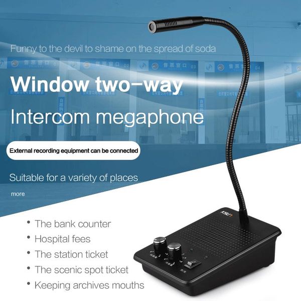 

intercom bank ksun x-q58 window system dual way interphone speaker two-way for pharmacy walkie talkie