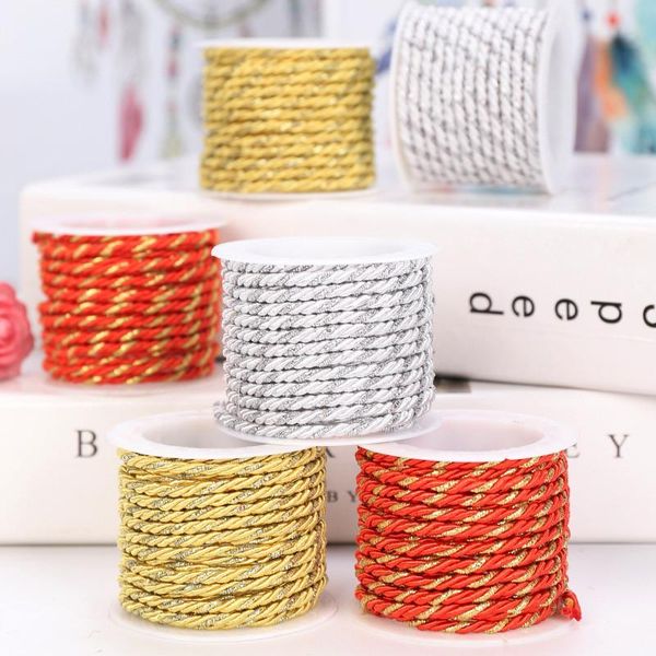 

100% polyester cord 3mm eco-friendly twisted rope high tenacity thread diy textile craft woven cords gift box tag decoration wrap