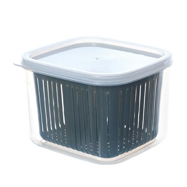 

storage bottles & jars d57a portable square seal box green onion crisper kitchen ginger garlic