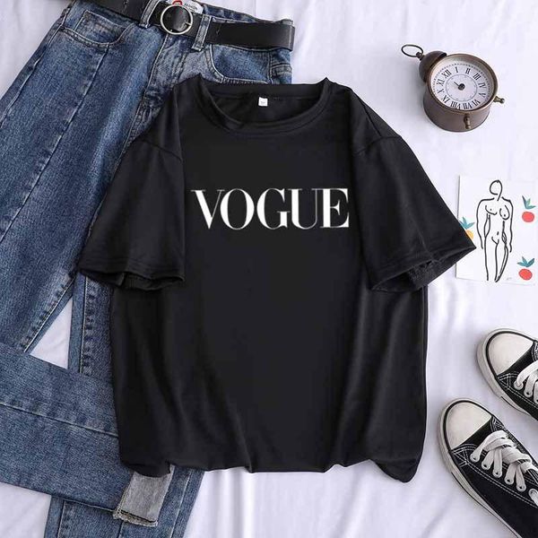 

letter vogue good t-shirt loose kpop boy tshirt stitch casual t shirt male short sleeve summer tee oversize men's t-shirts, White;black