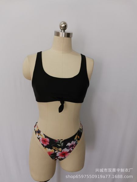 

avant-garde swimsuit for 2021 printed lace up low waist fashion women bikini, White;black