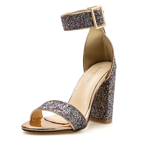 

dress shoes high heels 10cm sandals party wdding quality plus size nightclub ladies shiny female, Black