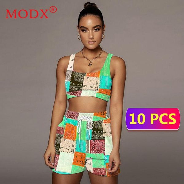

women's tracksuits wholesale items modern beace short suits square collar vest and summer printed casual two piece set outfits m6878, Gray