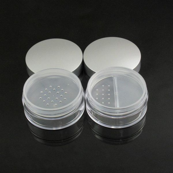 

storage bottles & jars empty loose powder case 50ml sliver cover honey pearl cosmetic container transparent box 30pcs