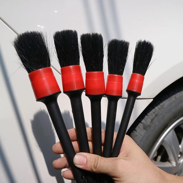 

5pcs/set car detailing cleaning brush auto interior exterior set dashboard air outlet window wheel wash accessories sponge