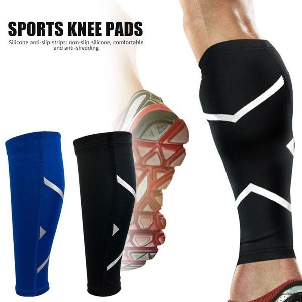 

elbow & knee pads durable calf support guard hit color outdoor sports fitness running accessories comfortable leg protection, Black;gray