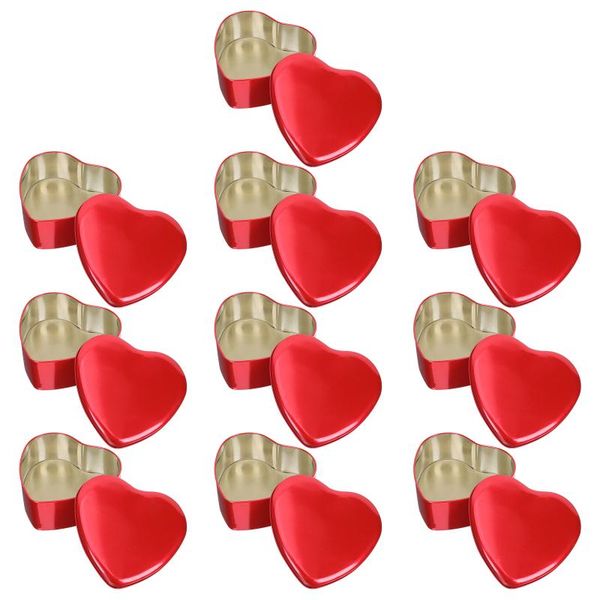 

gift wrap 10pcs heart shaped box color candy creative heat wrapping container