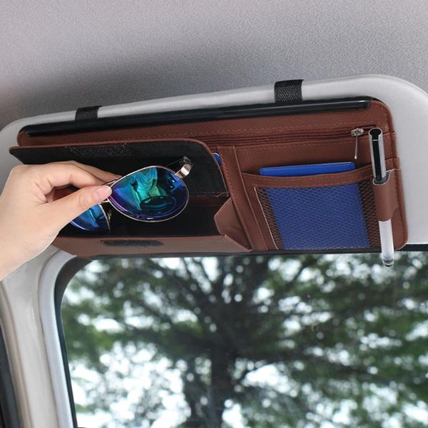 

car organizer sun visor case auto accessories unique parts bill pen card holder sunglasses portable ornaments