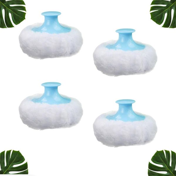 

sponges, applicators & cotton 4pcs useful powder puff practical talcum baby prickly heat plush for born infant (sky-blu