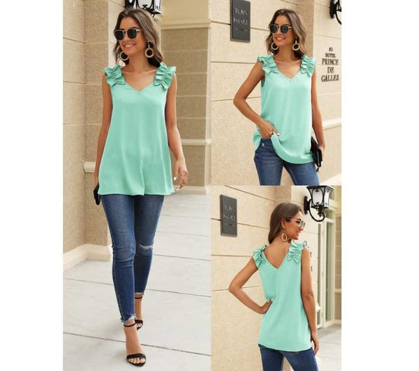 

women's tanks & camis chiffon women thin wild solid vest tank female 2021 summer basic sleeveless camisole, White