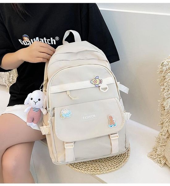 

backpack j3669 - leisure multi-function trend solid color large capacity