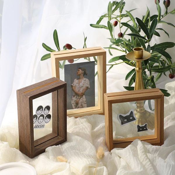 

frames nordic style solid wood po frame ornaments diy specimen transparent plant glass simple home decor