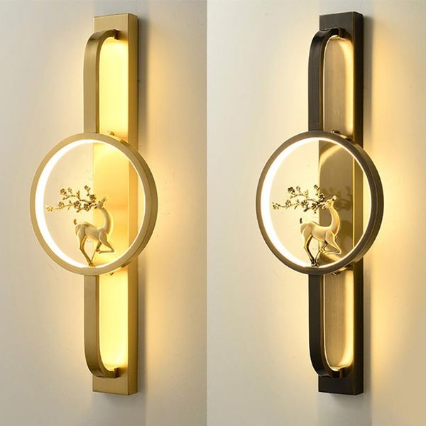 

brass wall lamp indoor contemporary simplicity luxury design sconce for home light living room corridor bedroom