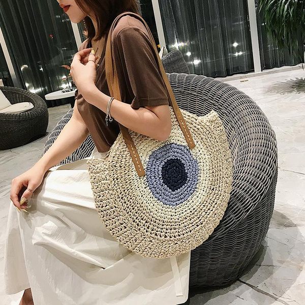 

evening bags korean woven round shoulder bag women simple large-capacity zipper women's soft-faced casual handbag woman 2021