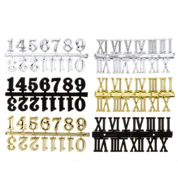 

wall clocks 6pcs hanging clock diy numerals arabic number roman accessories
