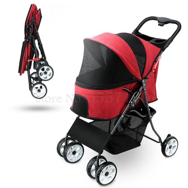 

pet stroller lightweight and foldable medium-sized small dog trolley teddy cat out mobility scooter disabled car seat covers