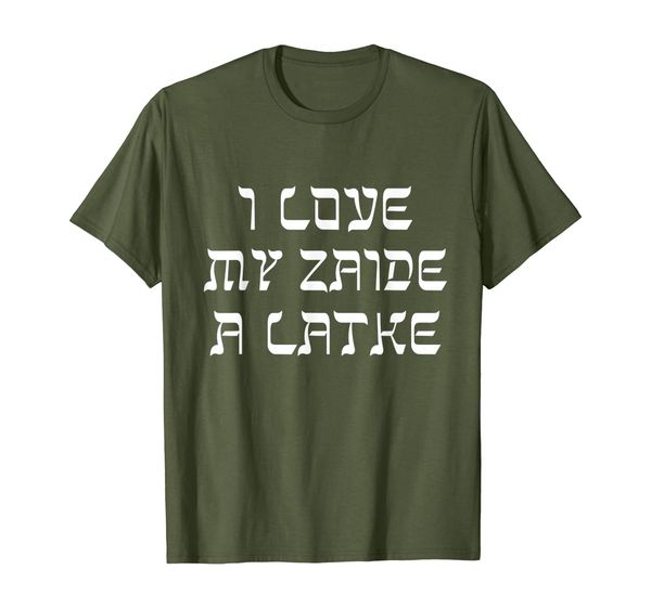 

i love my zaide a latke funny jewish holiday t-shirt, White;black