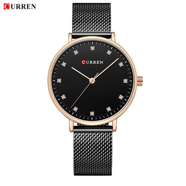 Curren Senhoras Moda Quartz Relógios Mulheres À Prova D 'Água Gold Watch Feminino Vestido de Luxo Relógio Analógico Relogio Feminino 210517