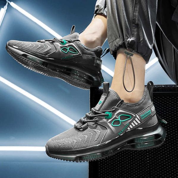 

autumn popcorn flying woven breathable sports shoes outdoor light trend simple casual fashionable men's