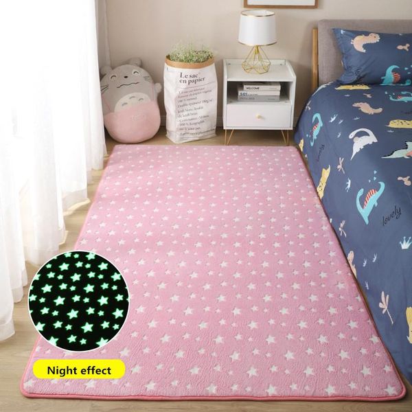 

carpets home carpet for living room long bedroom rug luminous fluffy anti-slip floor area pink stars soft kids doormat