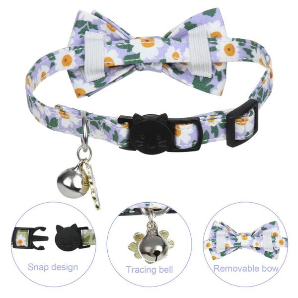 

cat collars & leads small floral bell collar pet pendant lace adjustable necklace supplies