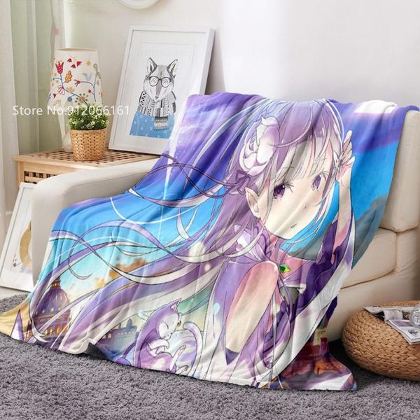 

blankets life in a different world from zero flannel blanket japan anime fleece for bedroom sofa cover home textile