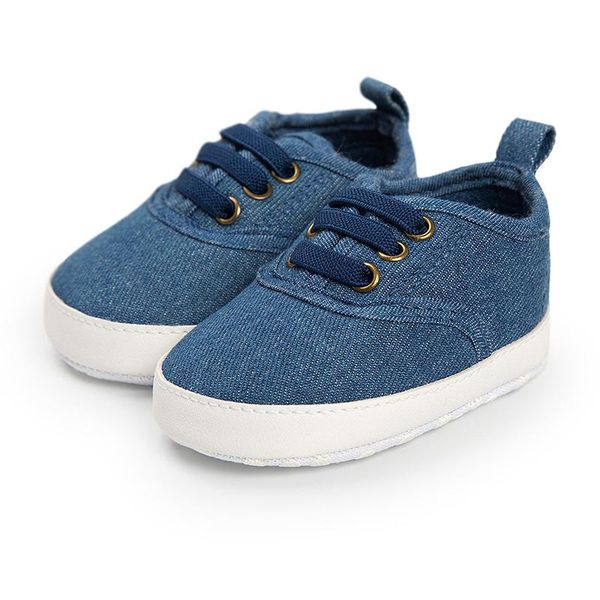 

first walkers spring and autumn infant casual denim soft-soled comfortable toddler shoes 0-18m baby boys girls cotton outing