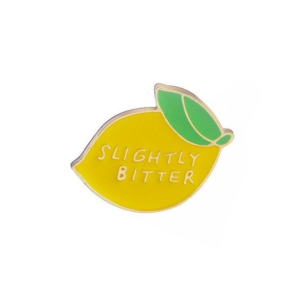 

pins, brooches cool summer yellow lemon brooch slice fruit trendy food enamel lapel pin, Gray