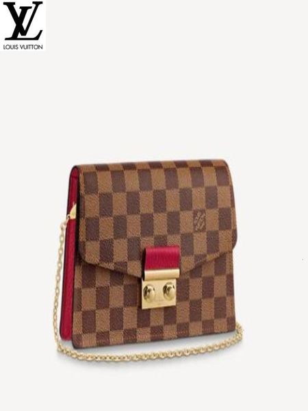 

n60288 croisette chain bag women handbags bags handles shoulder bags totes evening cross body bag, Red;black