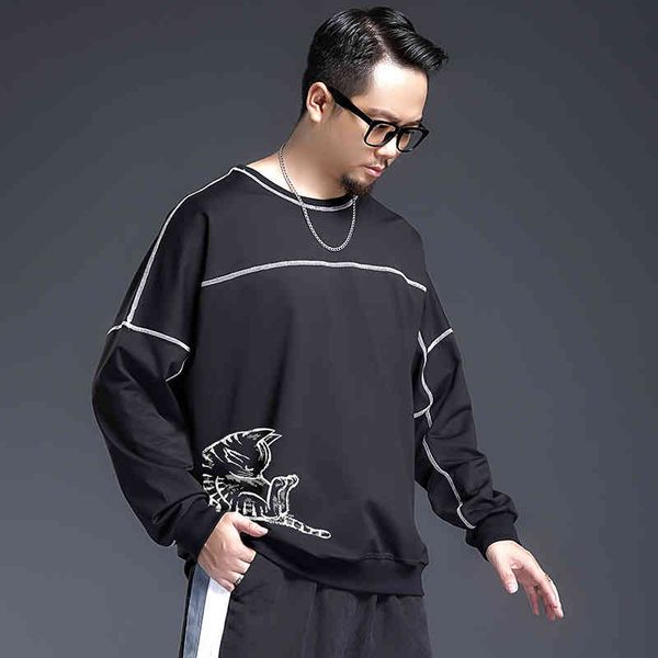 

men's hoodies & sweatshirts plus 7xl 6xl xxxxl fine n3m5, Black