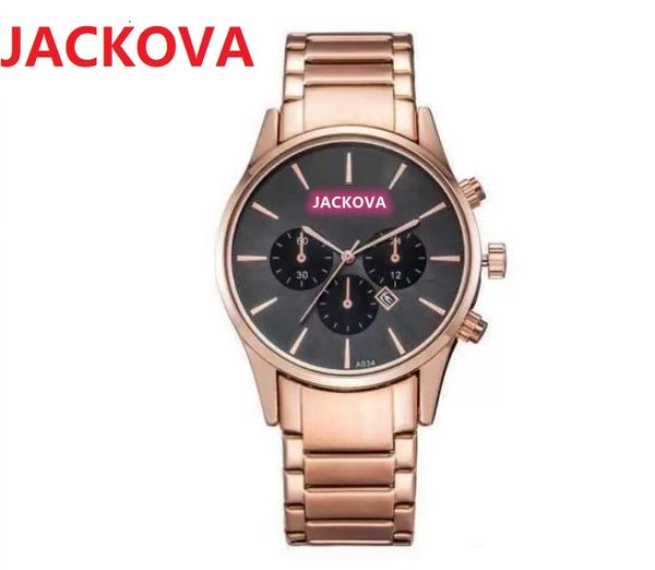 Montre De Luxe orologi da uomo al quarzo moda 43mm data automatica uomini vestito orologio di design pieno acciaio inossidabile regali maschili orologio da polso orologio da tavolo Relojes De Marca Mujer