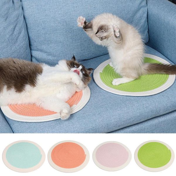

cat toys pet products handmade natural cotton scratch board environmental mat claw sharpener