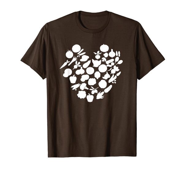 

i love vegetables from my heart funny gift t-shirt, White;black