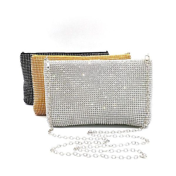 

rhinestone clutches bag bridal wedding party small crystal solid bags women soft casual cross body evening