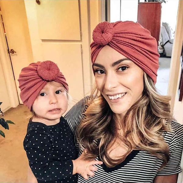 

beanies toddler solid color donut turban hat fashion handmade round ball infant cap children headwear hair accessories pography props