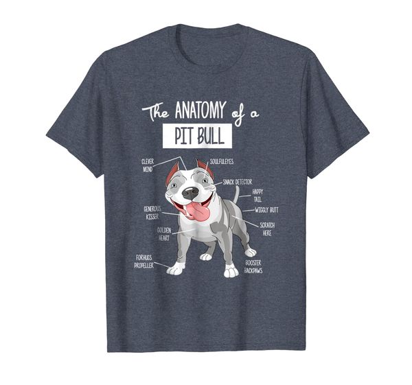 

anatomy of a pitbull t-shirt dog lover tee, White;black