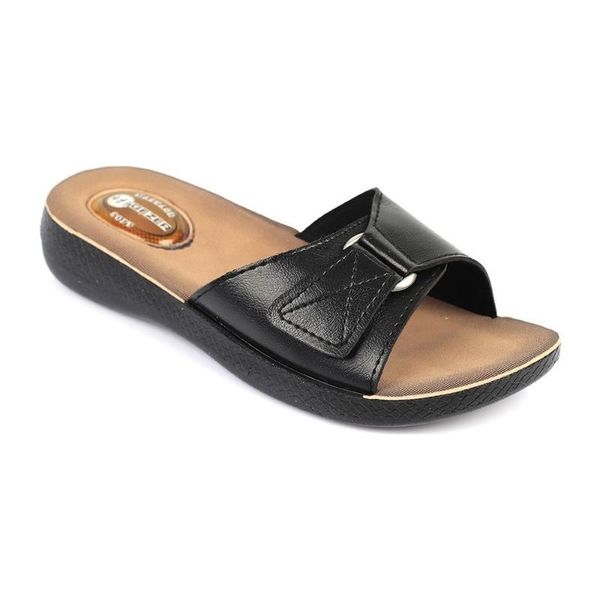 

women's walking slippers heel gel walk daily, Black