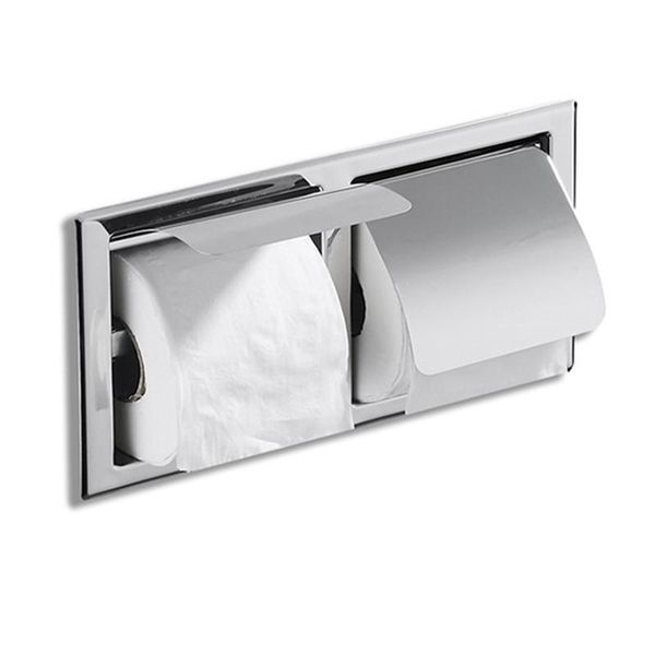 

recessed toilet paper support stainless steel holder wall roll holders tissue box cover