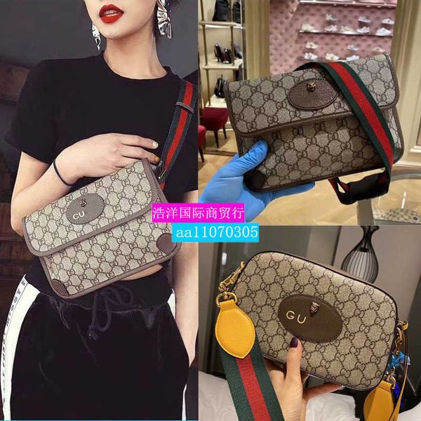 

2021 chest bag double g tiger head waist diagonal cross men's women's printed camera