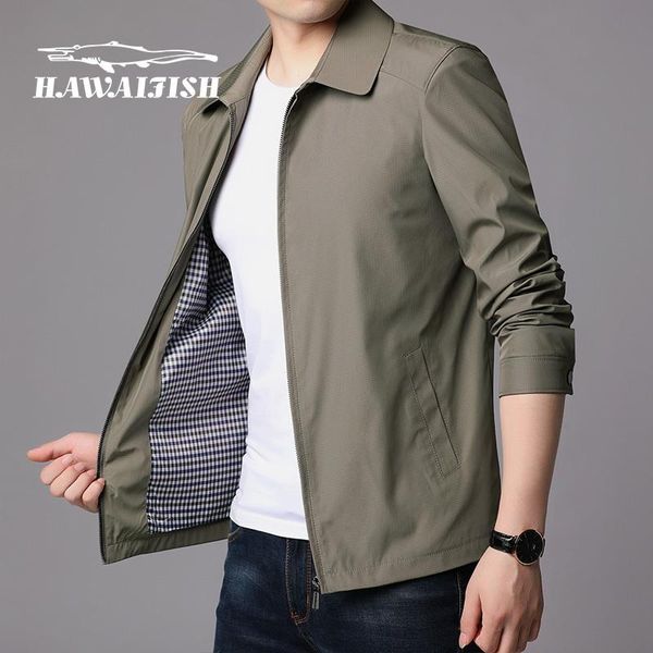 

men's jackets jacket 2021 autumn middle-aged business casual lapel brand windbreaker, Black;brown