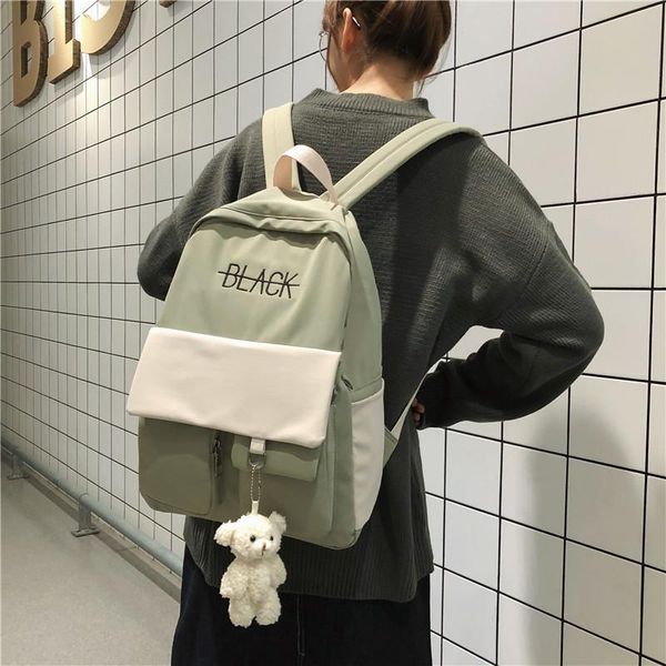 

backpack fashion female backpack trend for teenage girls summer school bag beautiful kawaii feminine shoulder pendant doll gf8a