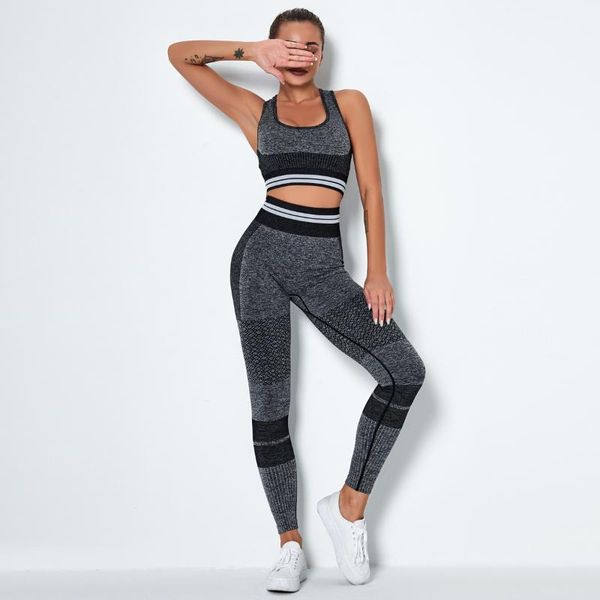 

knitted seamless yoga set hollow hip-lifting sport -selling sports wear for women gym outdoor fashion sportsuits outfit1