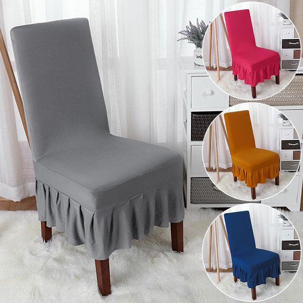 

chair covers spandex pleated ruffled skirt cover all around the bottom protector elastic for wedding banquet decor