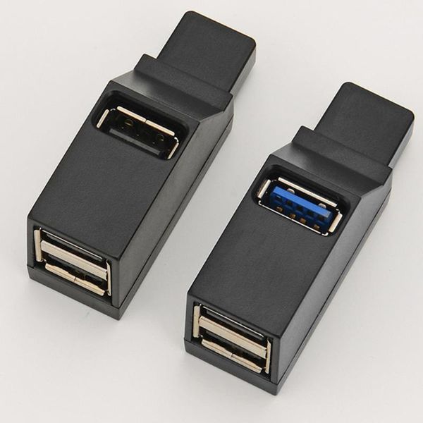 

hubs brand universal mini 3 ports usb 2.0/3.0 hub lappc high speed data transmission splitter adapter