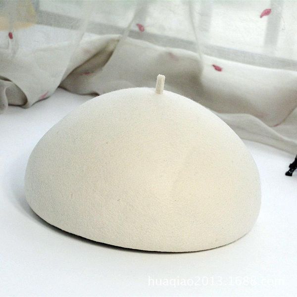 

fibonacci elegant berets wool felt hats for women french pillbox fedoras fascinator hat solid casual autumn winter hats, Blue;gray